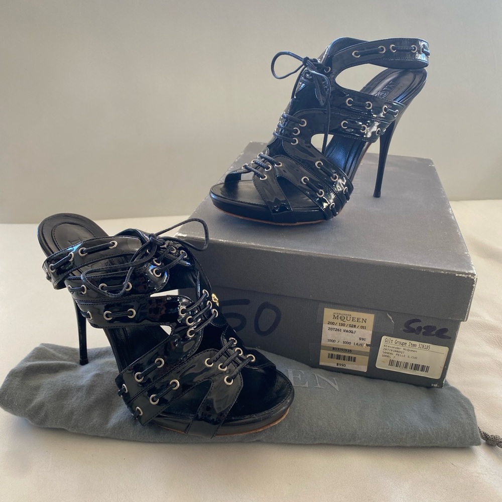 McQ by Alexander McQueen Black Lace-Up Heels